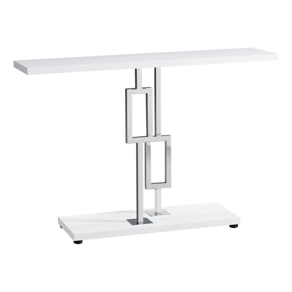 Andrew Glossy White 12-Inch Console Table, image 2